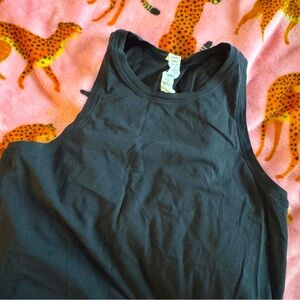 Lululemon Black All Tied Up Crop High Neck Tank Size 2
